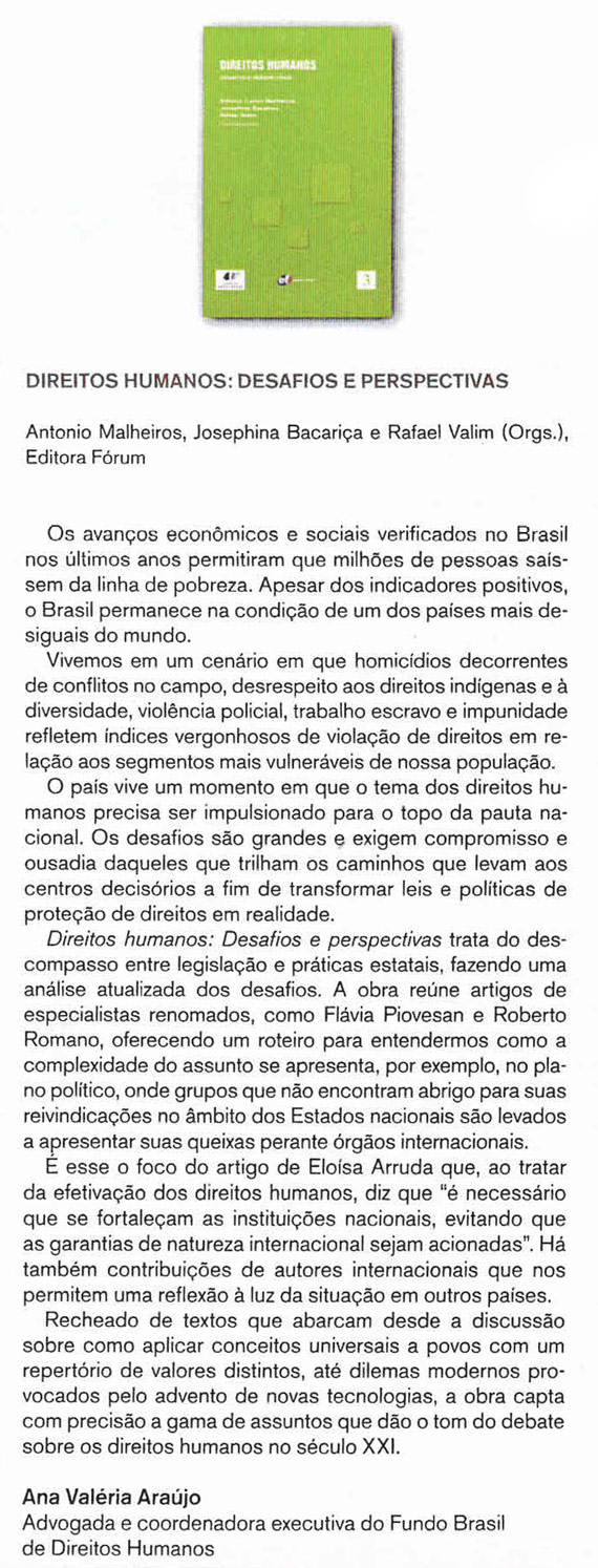 Clipping: Le Monde Diplomatique Brasil indica livro da Editora Fórum