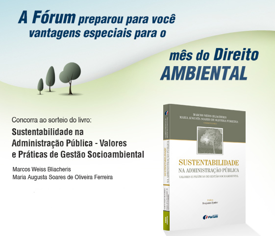 Promoção: Concorra ao sorteio do livro Sustentabilidade na Administração Pública