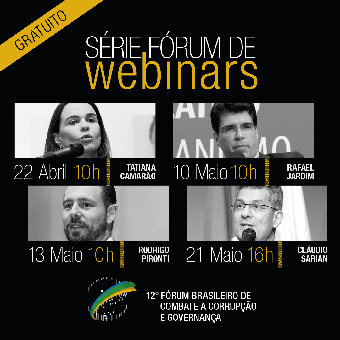 WEBINARS | 12º Fórum Brasileiro de Combate à Corrupção e Governança